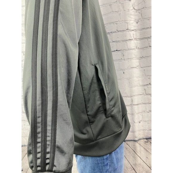 Men's adidas Tiro Track Jacket Charcoal Grey/Black Windbreaker Full Zipper sz XL - Picture 8 of 12